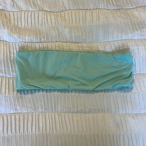 Strapless bandeau bikini top with cut out in the back no padding